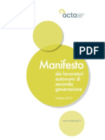 Manifesto dei lavoratori autonomi di seconda generazione