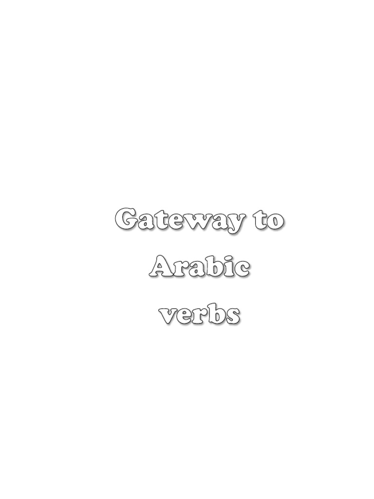 Arabic Verb Conjugation Guide | PDF | Grammatical Number | Grammatical ...