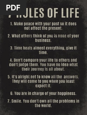 7 rules of life