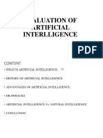 Evaluation of Artificial Interlligence