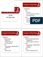 Introduction To Algorithms Introduction To Algorithms: Comparison Sorting Review P G