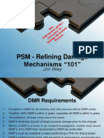 PSM Damage Mechanism Requirements