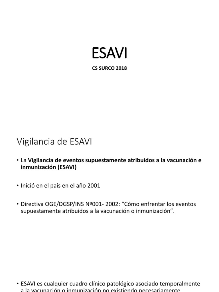ESAVI | PDF