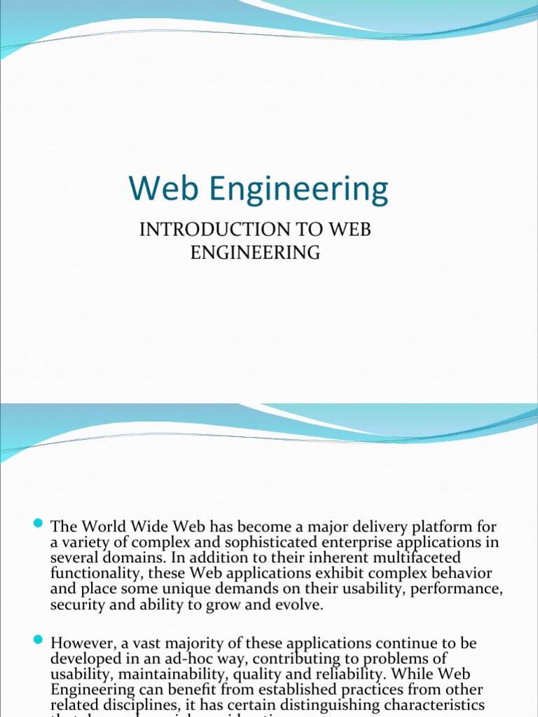 Introduction to Web Engineering Concepts | PDF | Dynamic Web Page ...
