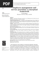 Employee Management and Service Provision: A Conceptual Framework