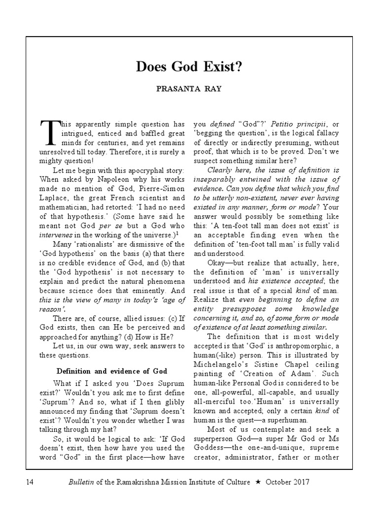Does God Exist? | PDF | Hindu Philosophy | Brahman