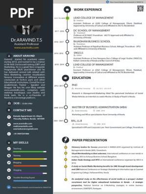 CV format 