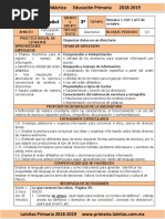 Octubre - 3er Grado Español (2018-2019)