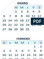 Calendario por meses