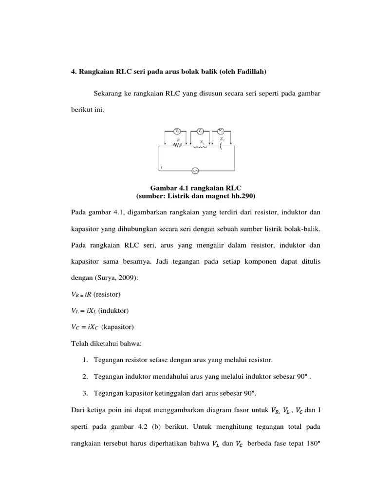 Rangkaian RLC Seri dan Impedansinya | PDF