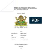 Proposal Skripsi Adhyttya Pratama Universitas Mahasaraswati Tahun 2018