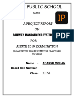 Delhi Public School: A Project Report ON Railway Management System FOR Aissce 2019 Examination