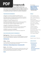 Nazariy Gorpynyuk's Resume