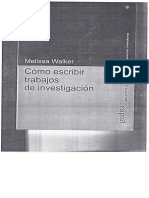 Melissa Walker Cómo Escribir Trabajos de Investigacion - Parte 1