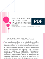 Taller Práctico de Elaboración de Evaluación Psicológica