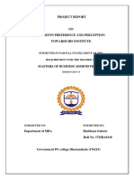 Project Report: Submitted in Partial Fulfillment of The Requirement For The Degree of