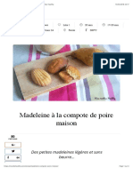 Madeleine À La Compote de Poire Maison - Mes Recettes Healthy PDF