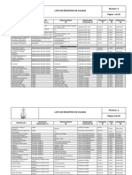 Lista de Registros de Calidad