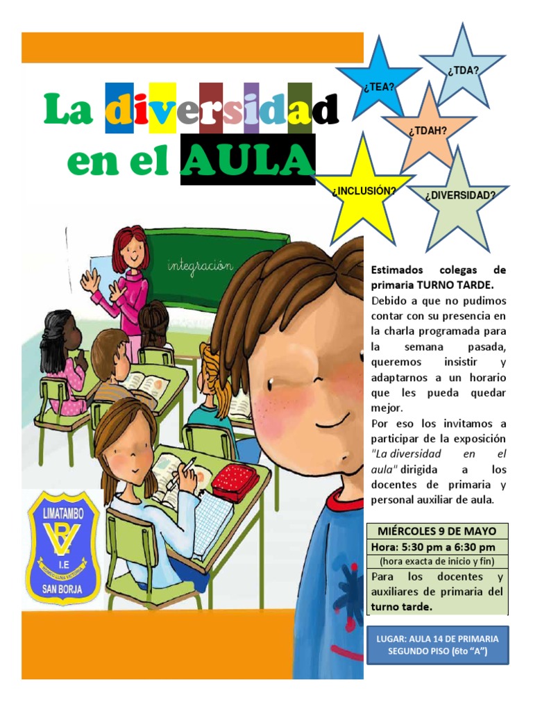 Charla La Diversidad en El Aula 2 | PDF