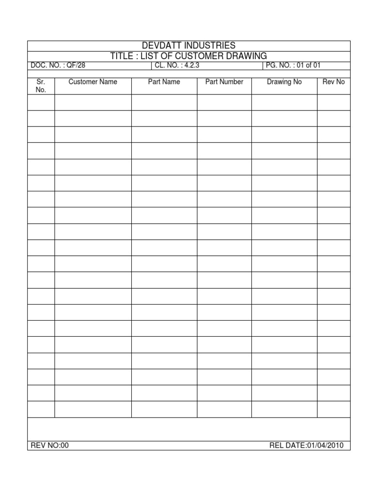 Customer Drawings List for PVC Fittings | PDF