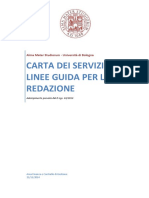 UniBo - Linee Guida Carta Dei Servizi