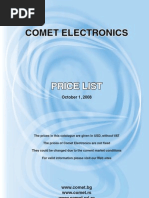 Download Comet Electronics Price List by milen2456 SN39883637 doc pdf