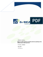 60Ghz Safety: Notes On Safety Aspects of Wireless Devices Operating in The 60Ghz Band of Radio Spectrum