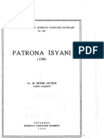 PATRONA İSYANI (İSTANBUL ÜNİVERSİTESİ EDEBİYAT FAKÜLTESİ YAYINLARI - Dr. M. MÜNİR AKTEPE)