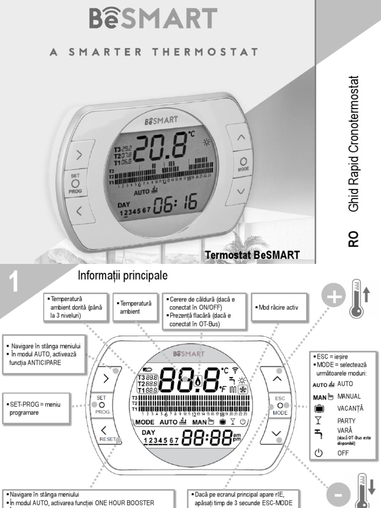 Quick Start Guide BeSMART RO THERMOSTAT Final REV00 | PDF