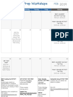 Feb 2019 Sat Act Test Prep Calendar Updated Autosaved