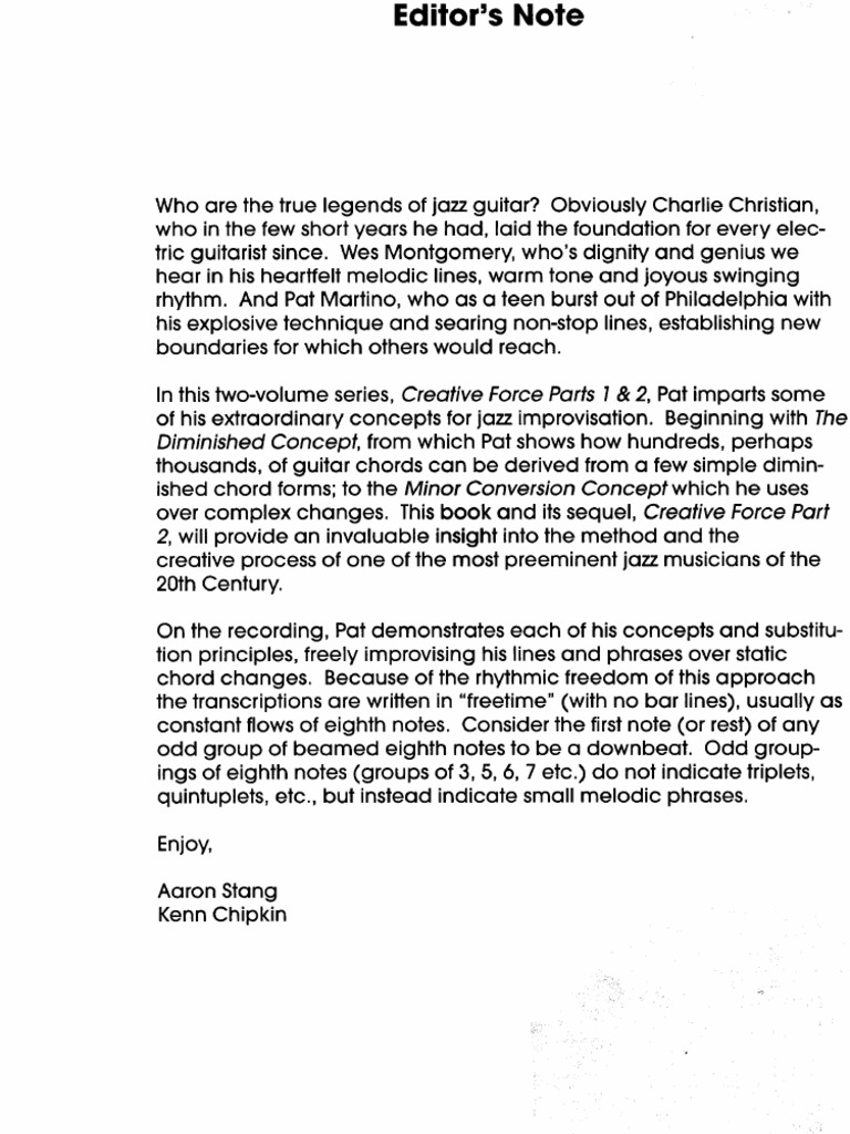Pat Martino Creative Force Part 1 | PDF | Foreign Language Studies