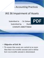 Issues in Accounting Practices: IAS 36 Impairment of Assets