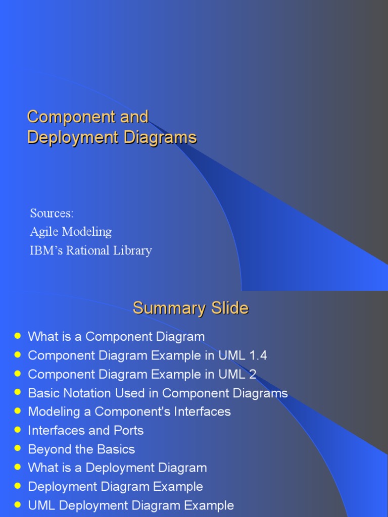 Component and Deployment Diagrams Overview | PDF | Component Based ...