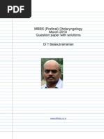 Download march_2010 Tamilnadu Dr MGR Medical University prefinal otolaryngology question paper with solution by Dr T Balasubramanian SN39885344 doc pdf