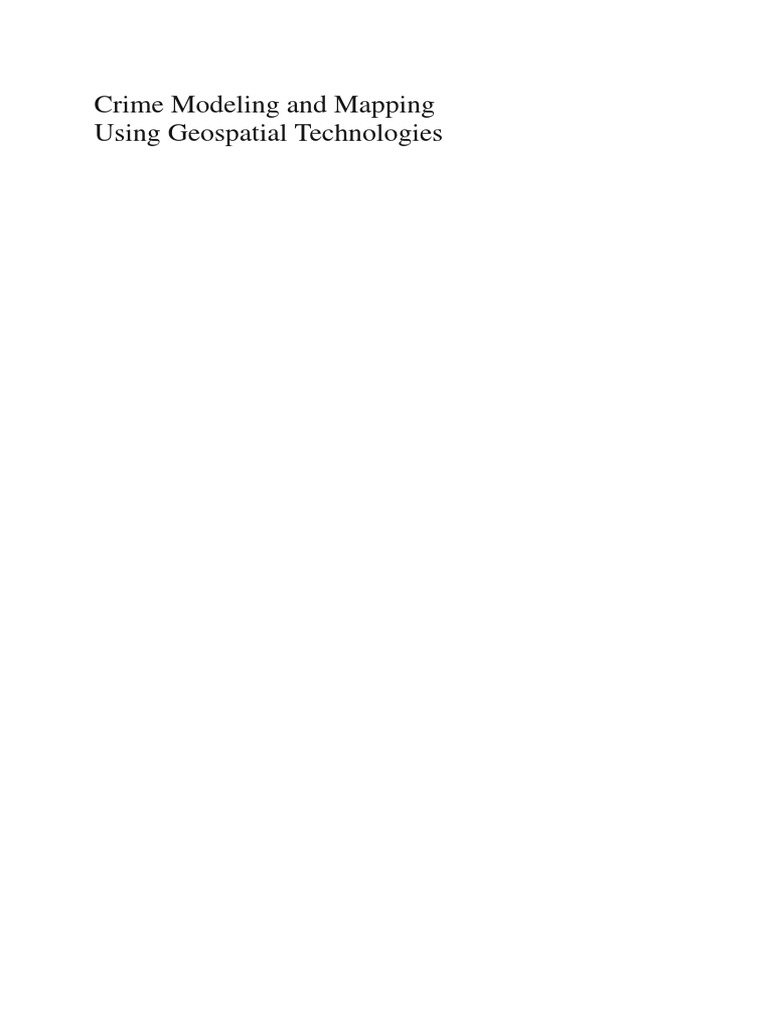 Crime Modeling And Mapping Juvenile Delinquency Geographic Information System