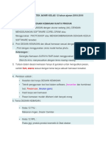 Ujian Praktek Akhir Kelas 12 Tahun Ajaran 2018