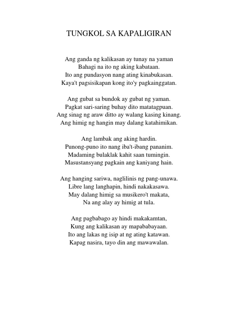 Tungkol Sa Kapaligiran  PDF