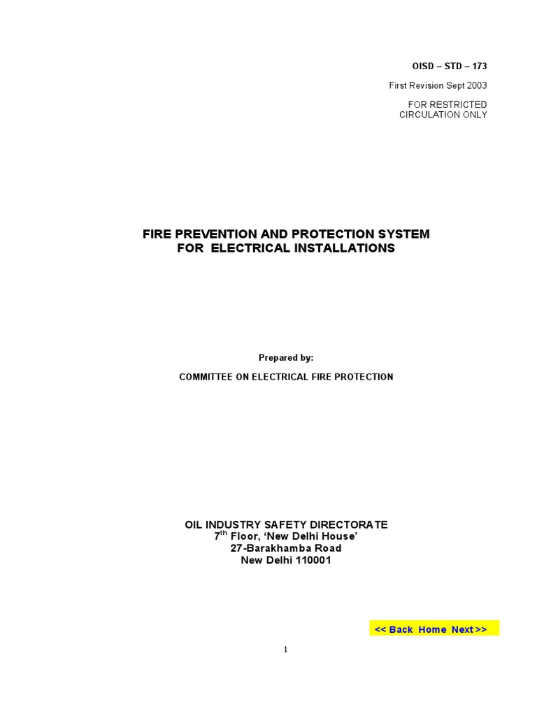 Fire Protection Standards for Electrical Systems | PDF | Electrical ...