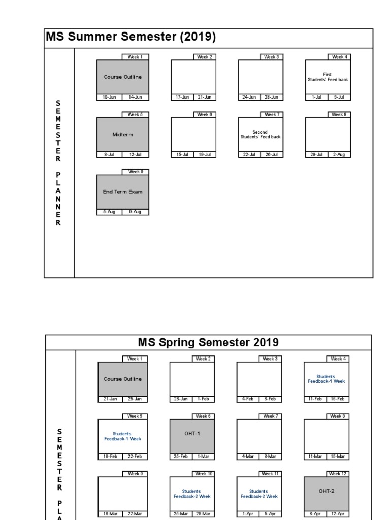 MS Semester Planner 2019 | PDF | Academic Term | Inquiry