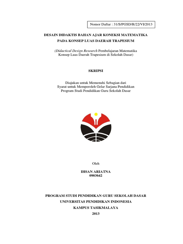Cover Skripsi Upi Pgsd - HANULGABROVENI