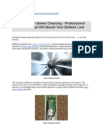 Successful Sewer Cleaning