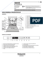 Instructiuni Masina de Spalat Vase Hotpoint HIO3032WGC - RO PDF