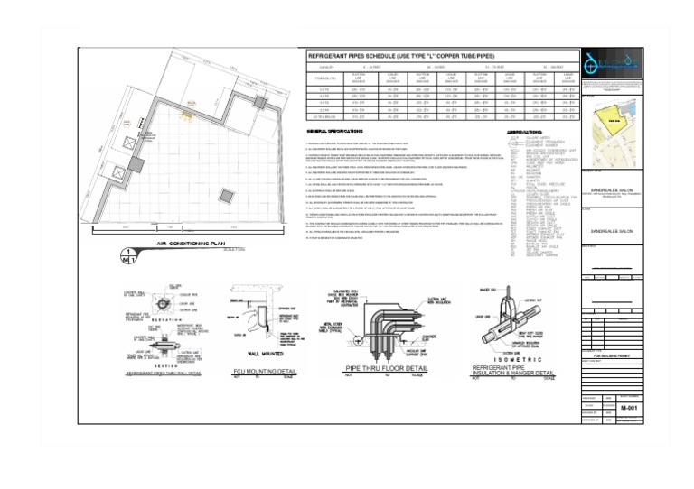 Air Conditioning Plan for SandreaLee Salon | PDF | Civil Engineering ...
