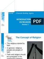 Introduction To CB Religion: Course: Character Building: Agama