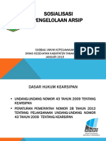 Materi Pengelolaan Arsip Dinkes 2019