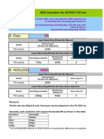 A. Days: HDD Calculator For AVTECH TVI Camera Recording