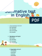 Summative Test in English
