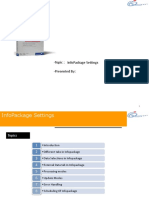 Infopackage Settings