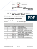 SOP02: Standard Operating Procedure For Staff Training & Records