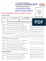 Application Form PGDBFS